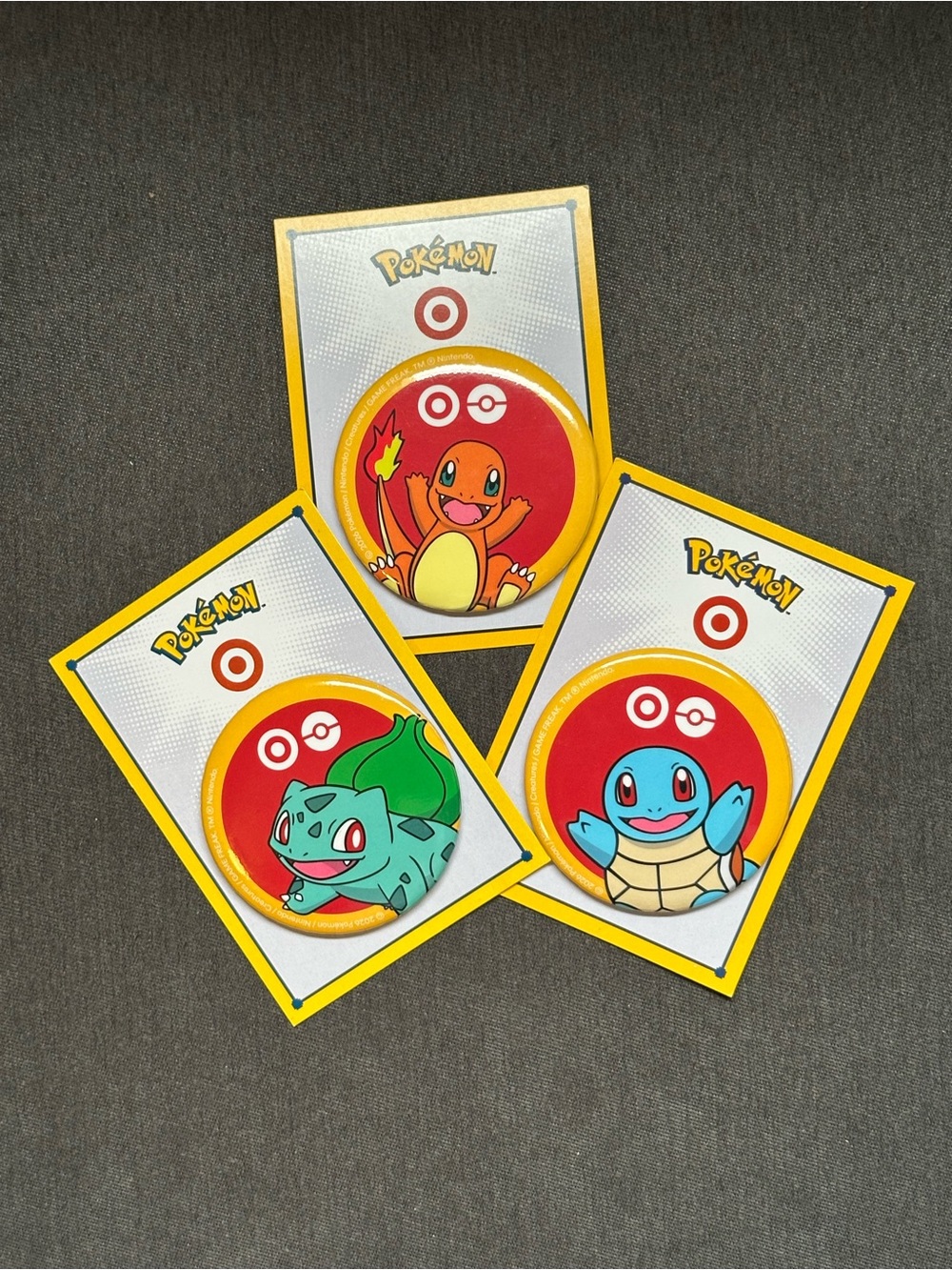 Pokemon Target Complete Starter Button Set